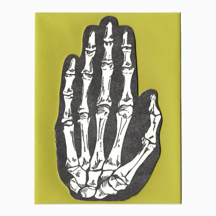 Skeleton Hand Shaped Card – The Gamble House Bookstore